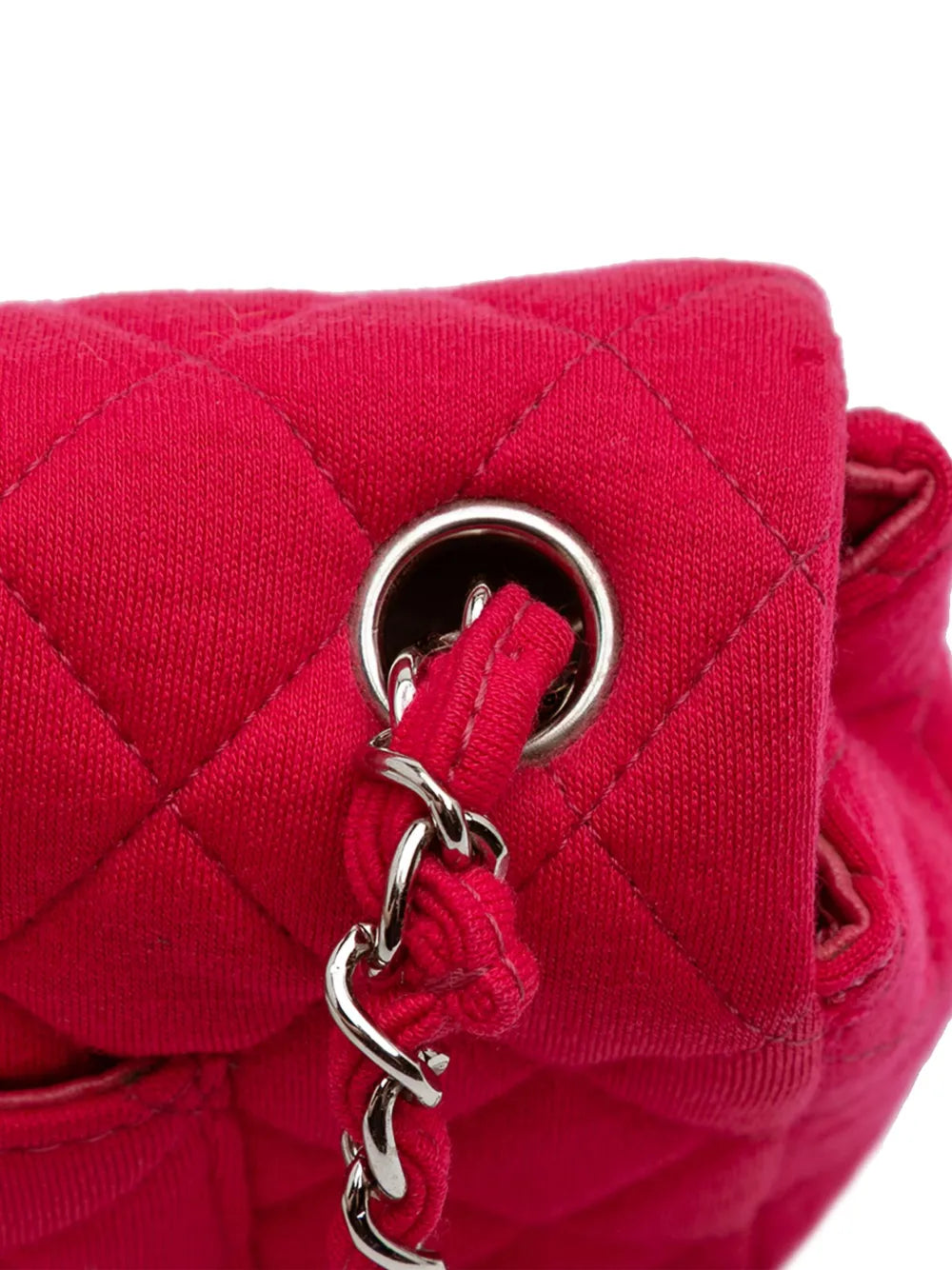 Pre-OwnedCHANEL Pre-Owned2009-2010 Quilted Jersey East West Single Flap shoulder bag