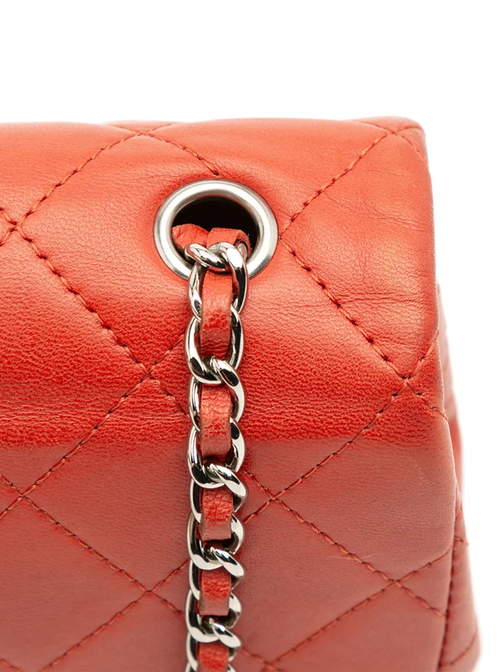 Pre-OwnedCHANEL Pre-Owned2014-2015 Extra Mini Rectangular Classic Lambskin Single Flap crossbody bag