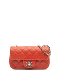 Pre-OwnedCHANEL Pre-Owned2014-2015 Extra Mini Rectangular Classic Lambskin Single Flap crossbody bag