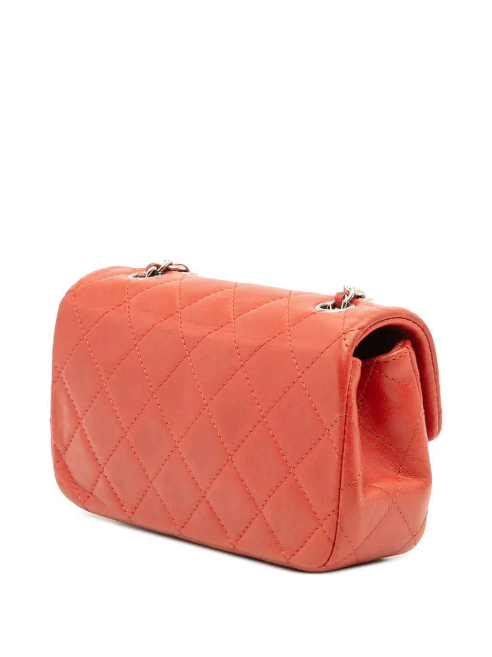 Pre-OwnedCHANEL Pre-Owned2014-2015 Extra Mini Rectangular Classic Lambskin Single Flap crossbody bag