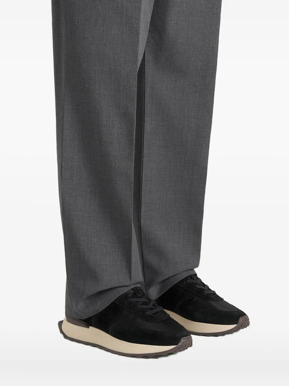 Mani e De Voir Monaco Suede-Leather Panelled Sneakers