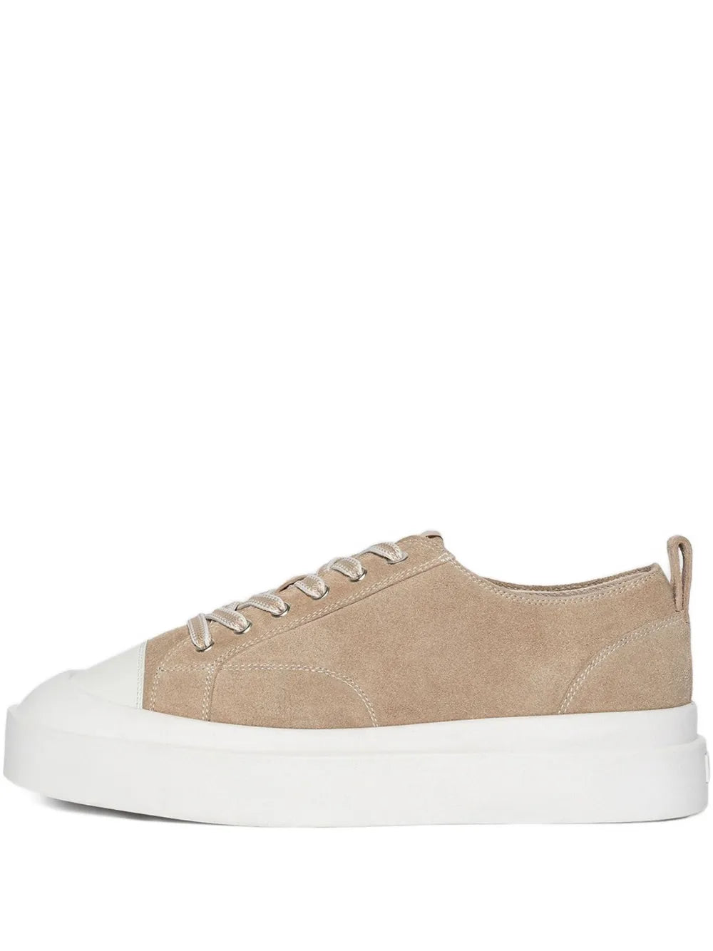 Mani e De Voir Vienna Contrast-Stitch Suede Sneakers