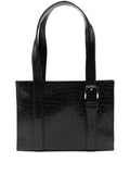 Corderacrocodile-embossed shoulder bag