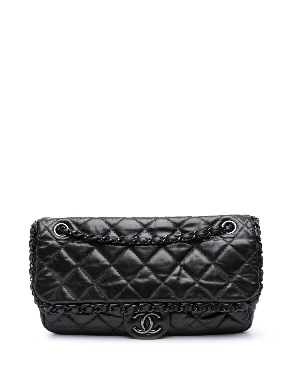 Pre-OwnedCHANEL Pre-Owned2010-2011 Medium Quilted Metallic Aged Calfskin Chain Me Flap shoulder bag