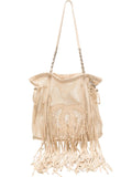 Pre-OwnedCHANEL Pre-OwnedResort 2011 Fringe Crochet Woven Mesh Large Leather Tote