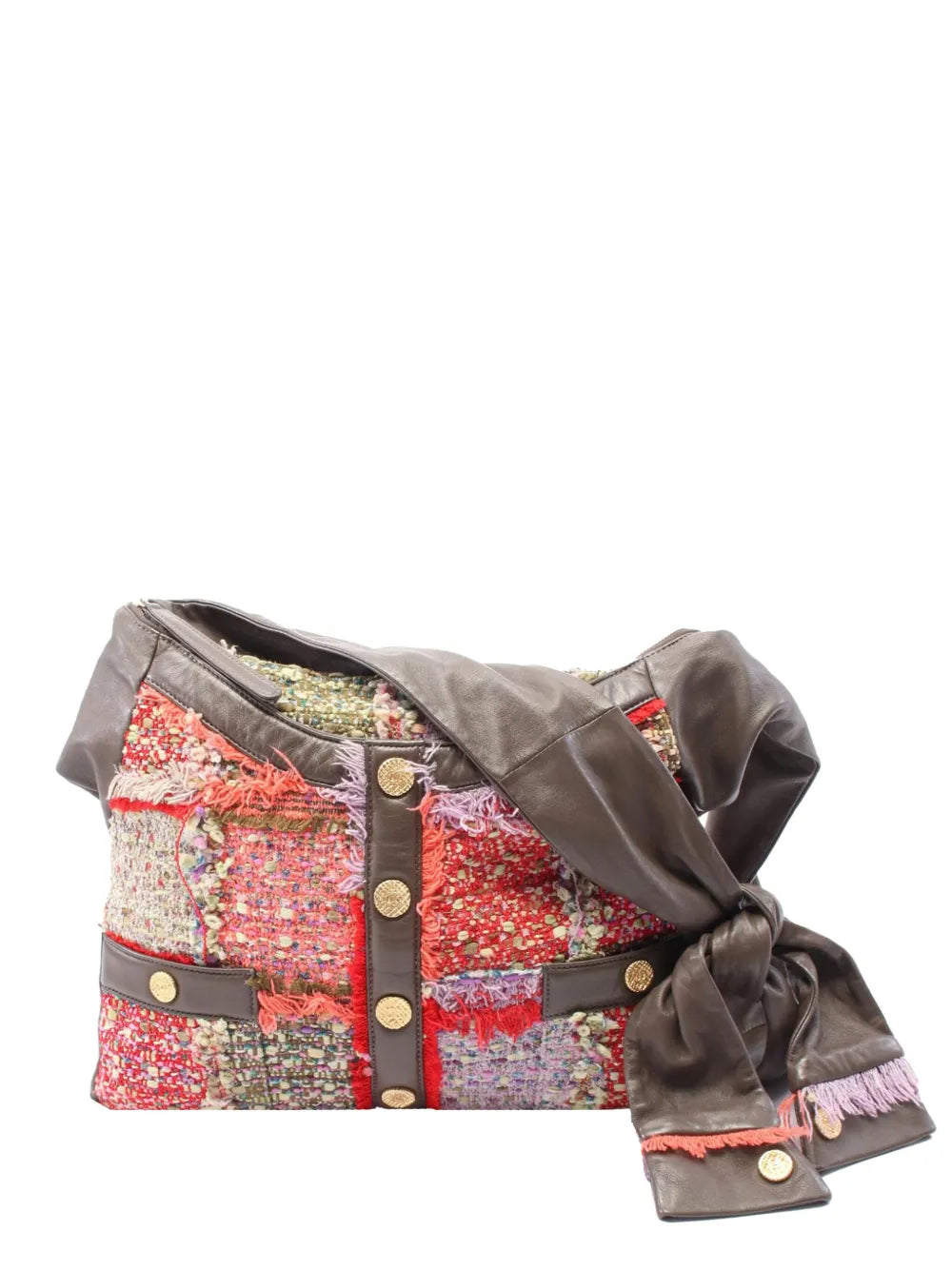 Pre-OwnedCHANEL Pre-Owned2015-2016 Large Tweed and Lambskin Girl Bag crossbody bag
