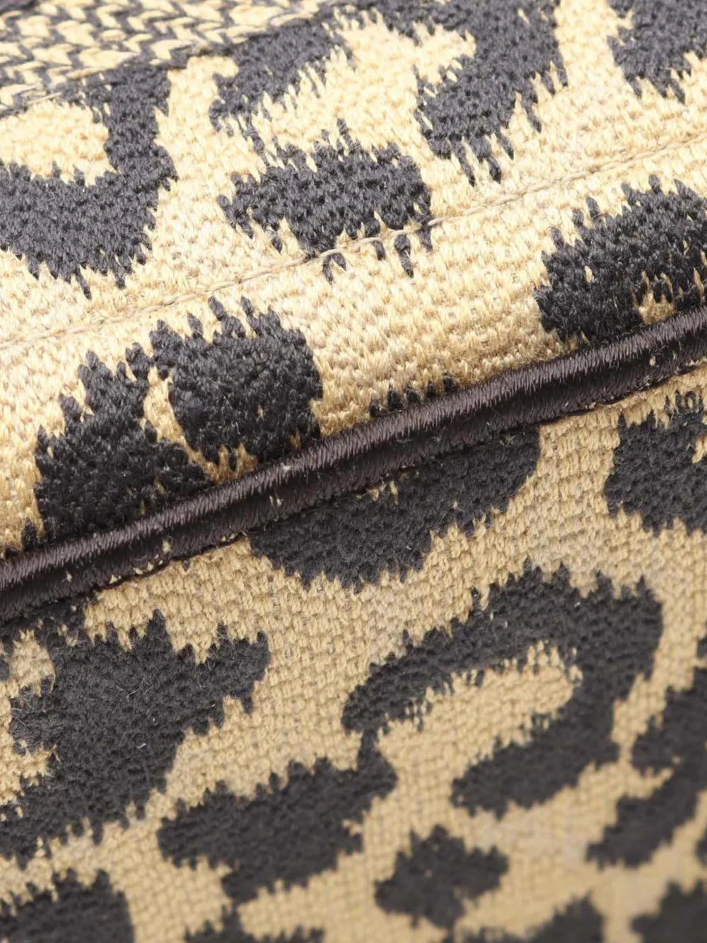 Pre-OwnedChristian Dior Pre-Owned2021 Mizza Small Embroidered Canvas Diortravel Leopard Vanity Case satchel