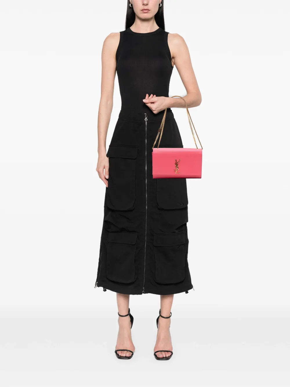 Pre-OwnedSaint Laurent Pre-Owned2015 Medium Grain De Poudre Monogram Kate crossbody bag