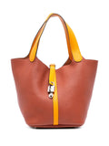 Pre-OwnedHermre-Owned2017 Bicolor Clemence Picotin Lock 22 handbag