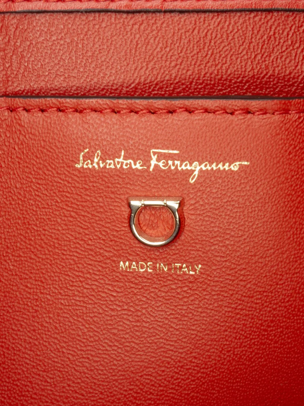 Pre-OwnedFerragamo Pre-Owned2000-2025 Printed Leather Trifolio shoulder bag