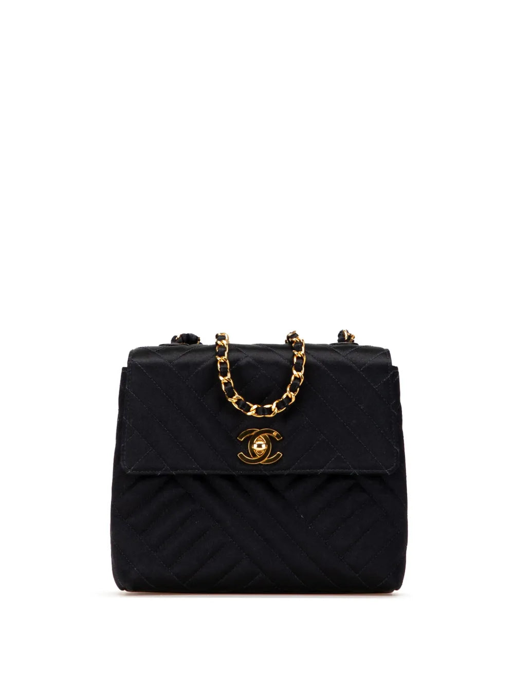 Pre-OwnedCHANEL Pre-Owned1994-1996 Mini Square Diagonal Quilted Satin Single Flap crossbody bag