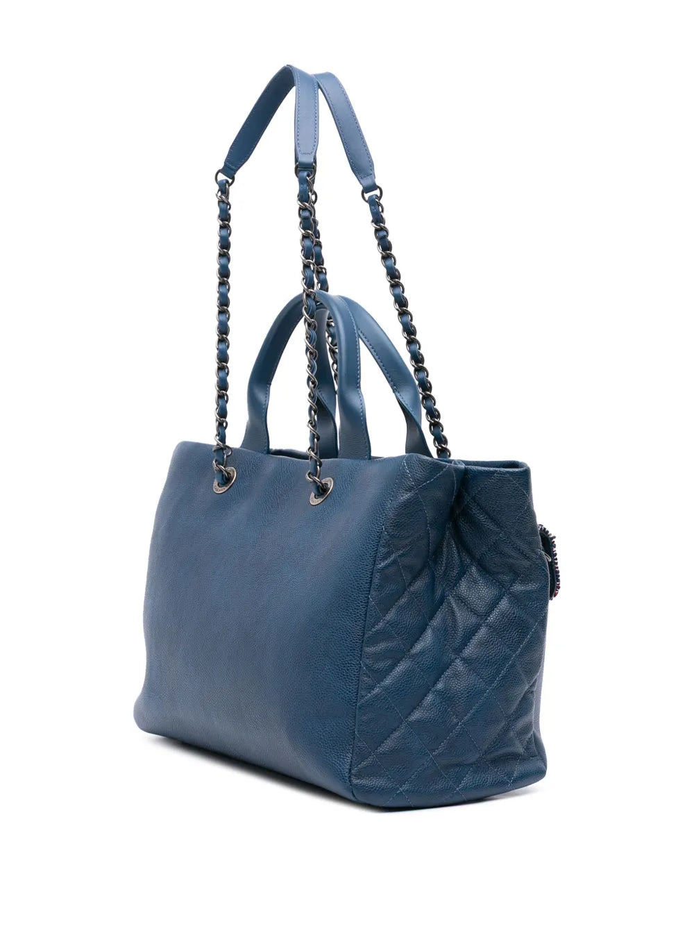 Pre-OwnedCHANEL Pre-Owned2016-2017 Large Caviar and Tweed Coco Break Shopping Tote satchel