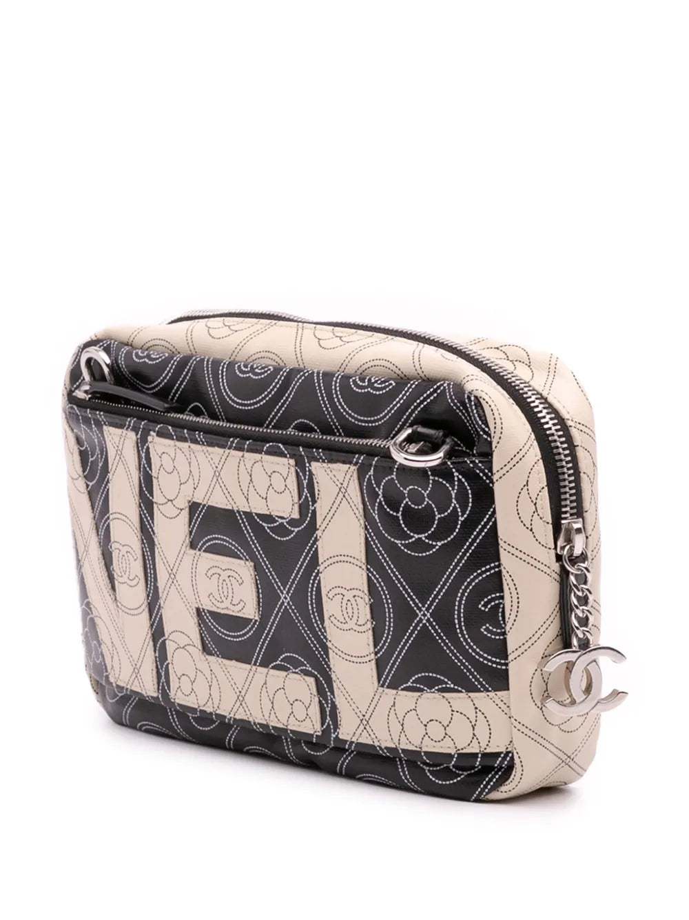 Pre-OwnedCHANEL Pre-Owned2018 Coated Canvas Camellia Logo Camera Bag crossbody bag