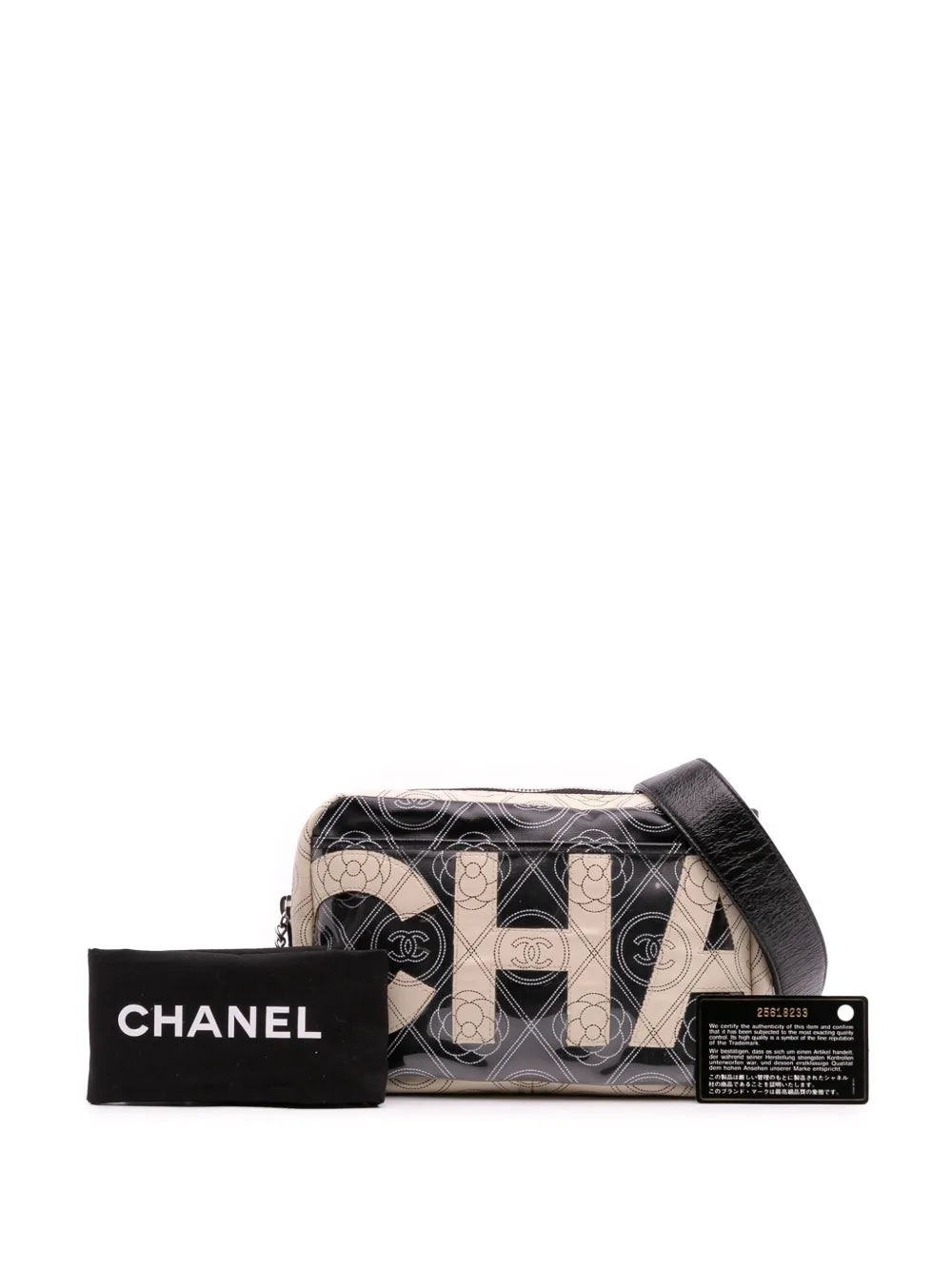 Pre-OwnedCHANEL Pre-Owned2018 Coated Canvas Camellia Logo Camera Bag crossbody bag