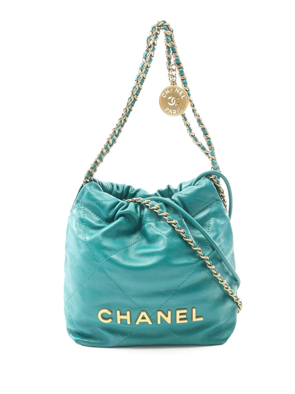 Pre-OwnedCHANEL Pre-Owned2021-2025 Mini Shiny Calfskin 22 Handbag satchel