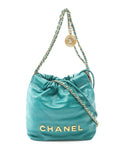 Pre-OwnedCHANEL Pre-Owned2021-2025 Mini Shiny Calfskin 22 Handbag satchel
