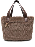LIU JOcable-knit tote bag
