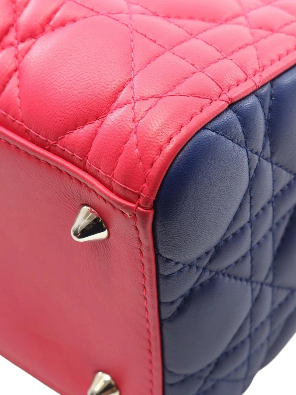 Pre-OwnedChristian Dior Pre-Owned2000-2025 Medium Tricolor Lambskin Cannage Lady Dior satchel