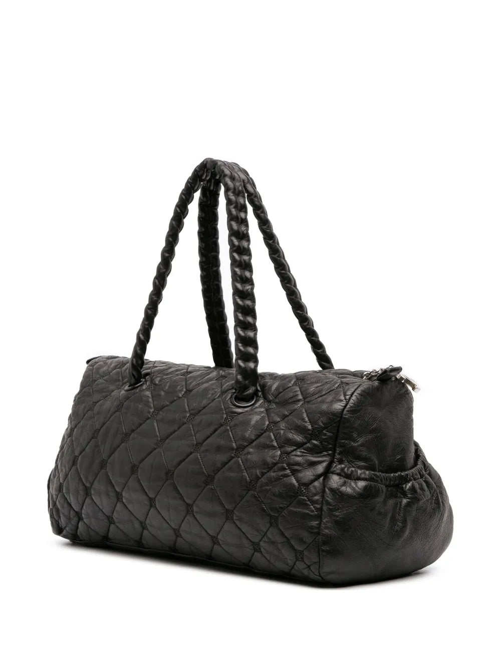 Pre-OwnedCHANEL Pre-Owned2008-2009 Quilted Lambskin Hidden Chain Bowler Bag handbag