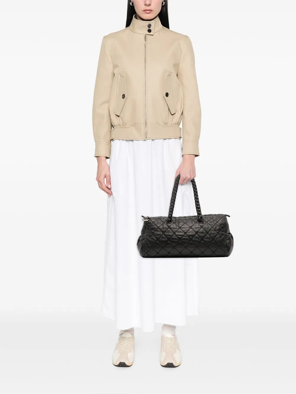 Pre-OwnedCHANEL Pre-Owned2008-2009 Quilted Lambskin Hidden Chain Bowler Bag handbag