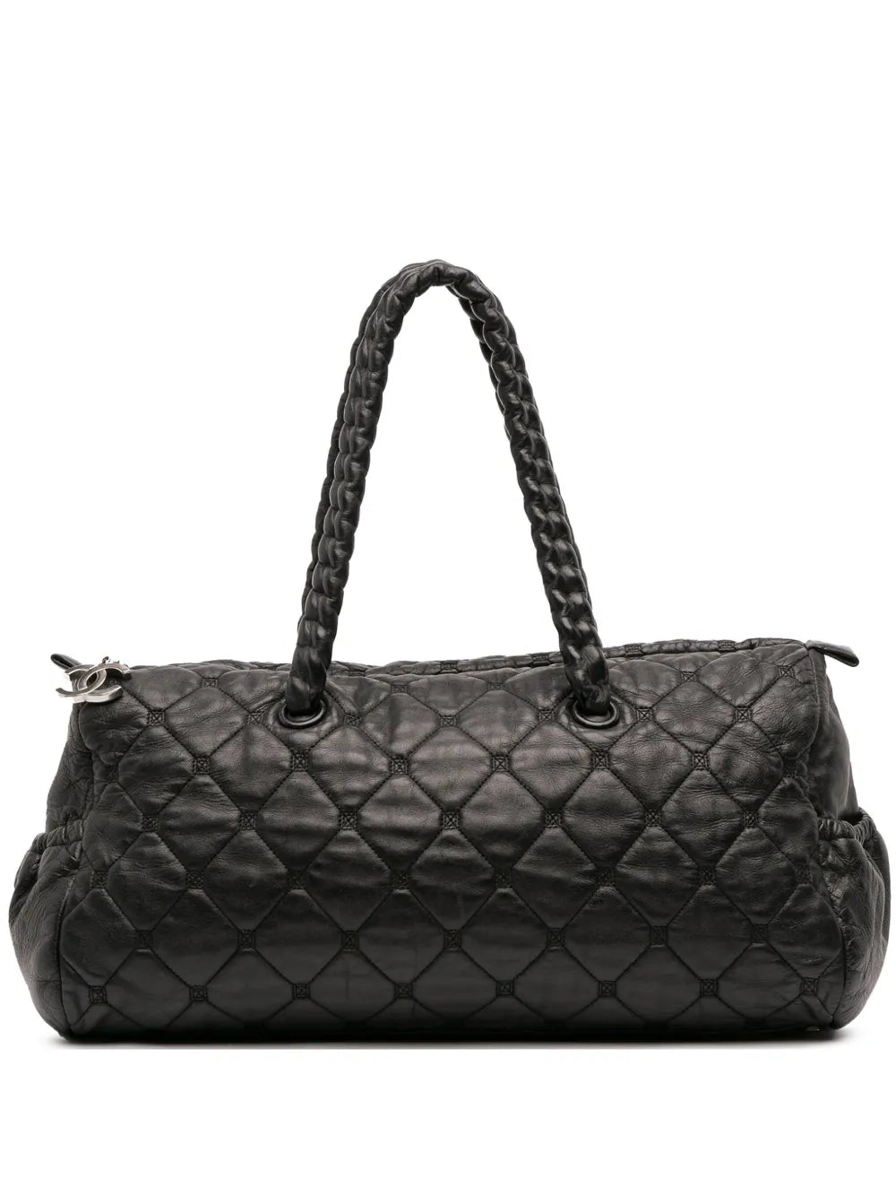 Pre-OwnedCHANEL Pre-Owned2008-2009 Quilted Lambskin Hidden Chain Bowler Bag handbag