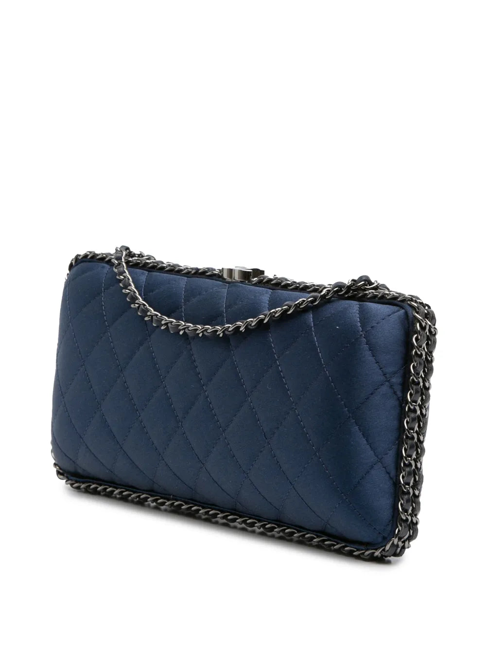 Pre-OwnedCHANEL Pre-Owned2012 Quilted Satin Chain Around Clutch crossbody bag