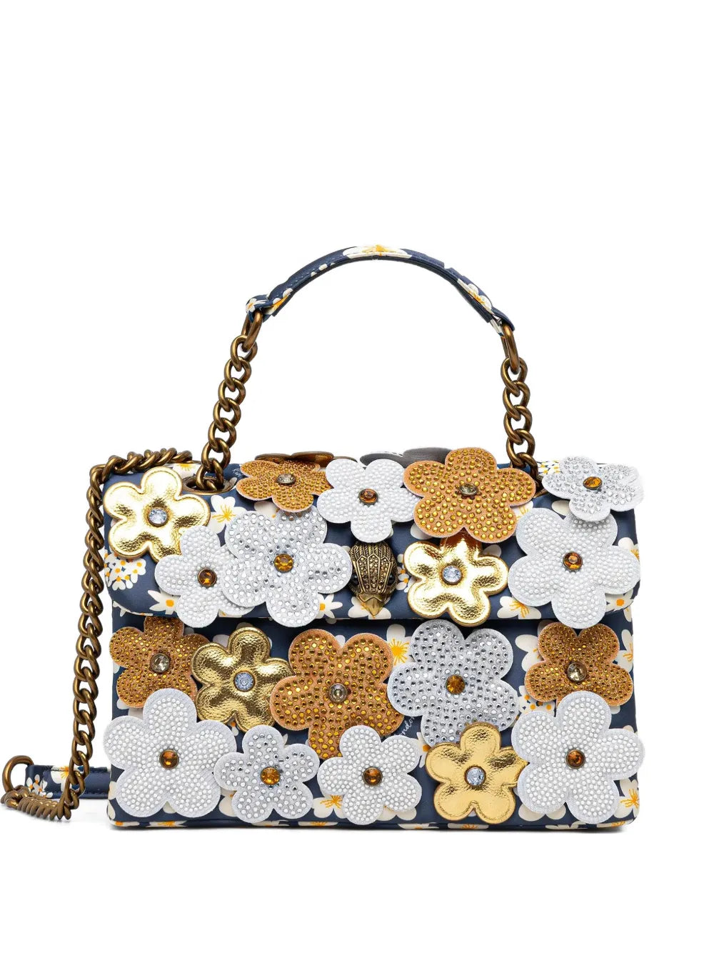 Kurt Geiger Londonmedium Daisy floral-appliqu?cross body bag