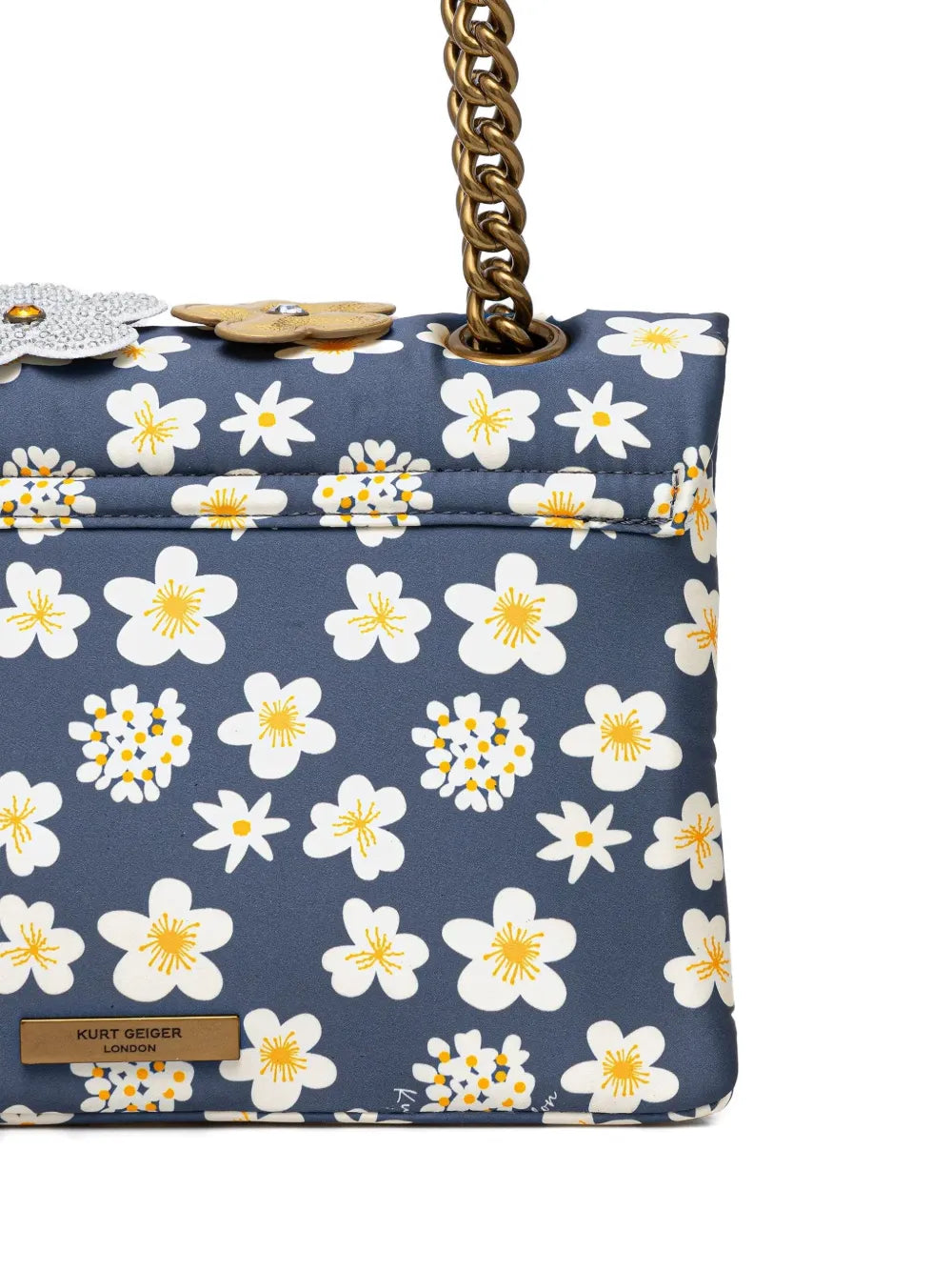 Kurt Geiger Londonmedium Daisy floral-appliqu?cross body bag