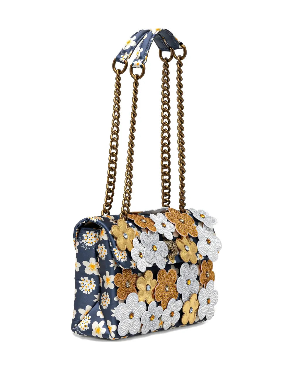 Kurt Geiger Londonmedium Daisy floral-appliqu?cross body bag