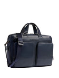 PIQUADROzip leather laptop bag