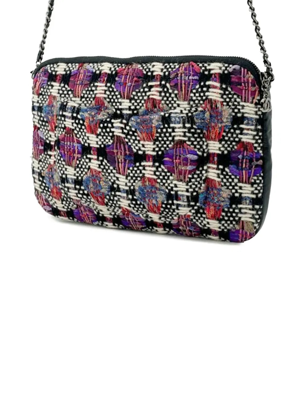 Pre-OwnedCHANEL Pre-Owned2016-2017 Small Tweed and Lambskin Girl Clutch on Chain crossbody bag