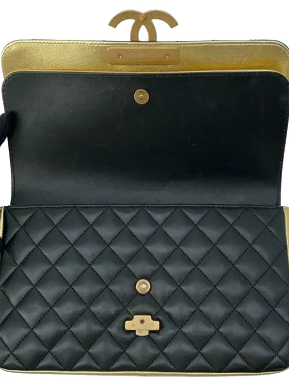 Pre-OwnedCHANEL Pre-Owned2019 Medium Quilted Metallic Lambskin CC Chic Double Flap shoulder bag