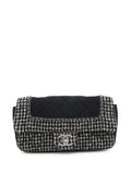 Pre-OwnedCHANEL Pre-Owned2014-2015 Medium Quilted Jersey and Tweed Chain Flap shoulder bag