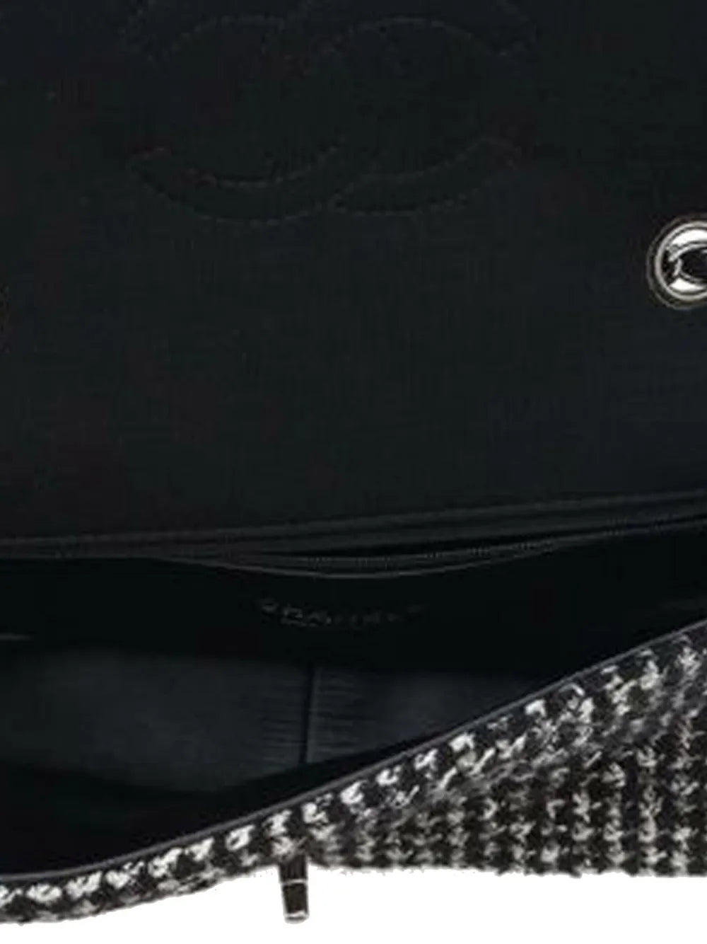 Pre-OwnedCHANEL Pre-Owned2014-2015 Medium Quilted Jersey and Tweed Chain Flap shoulder bag
