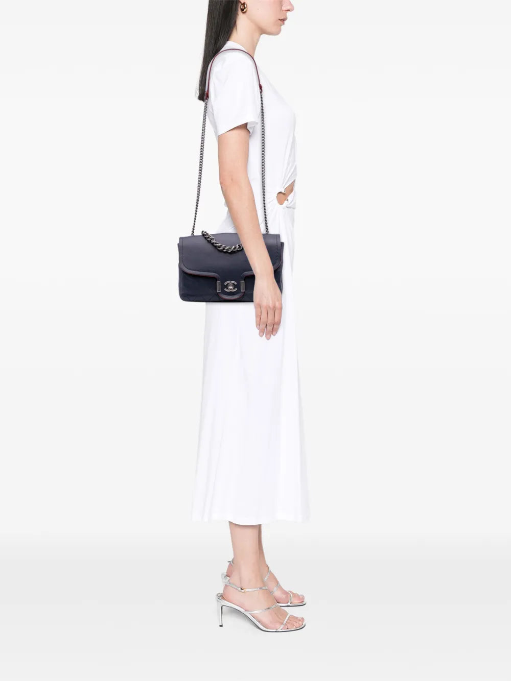 Pre-OwnedCHANEL Pre-Owned2018 Paris-Greece Calfskin Archi Chic Flap satchel