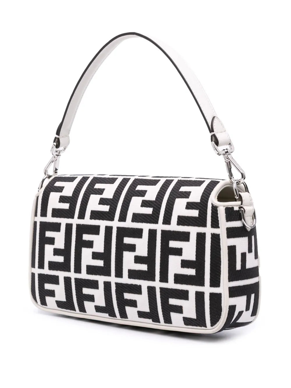 Pre-OwnedFendi Pre-Owned2000-2010 Zucca Embroidered Canvas Baguette satchel