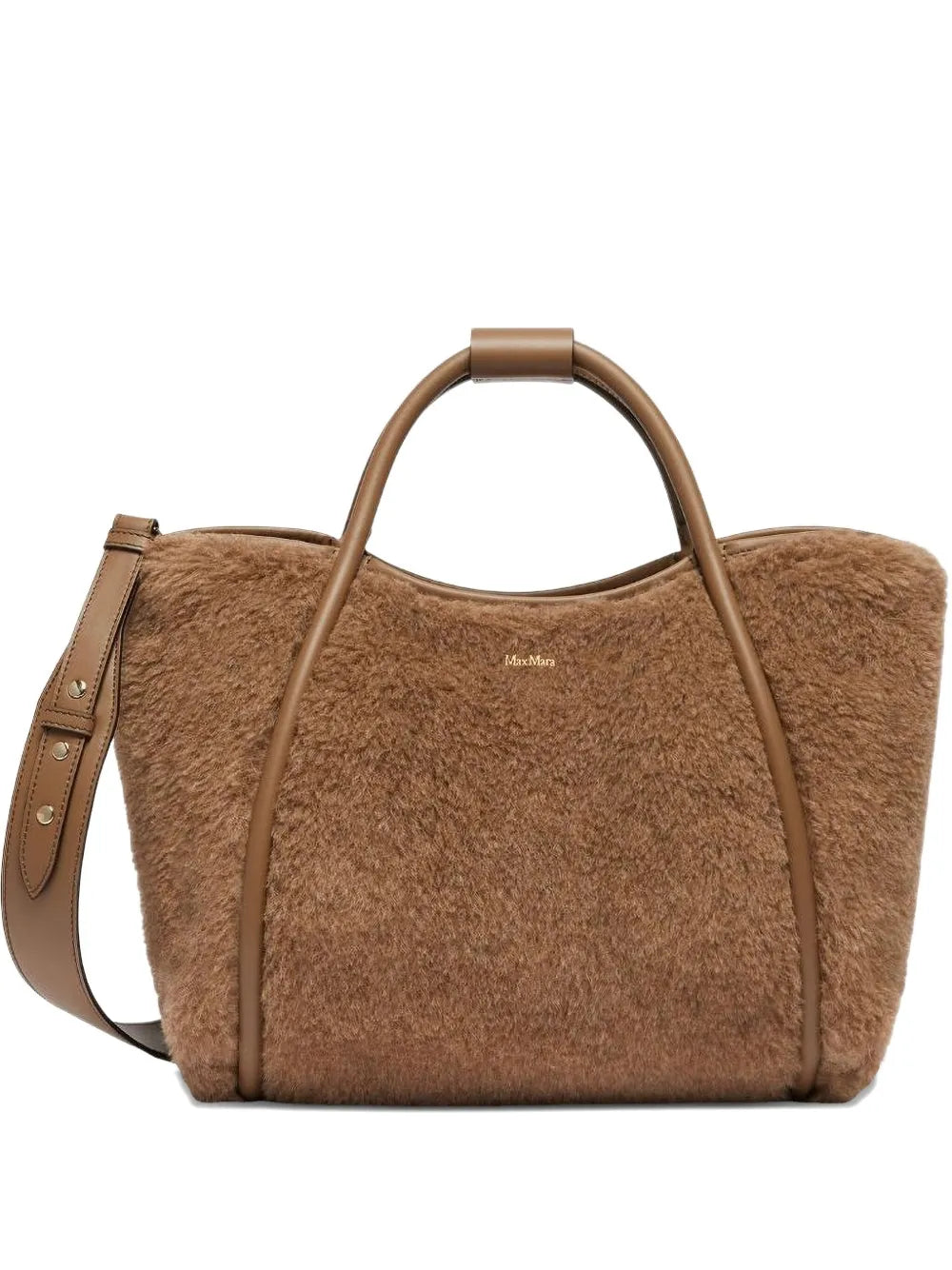 Max Marashearling leather-trimmed handbag