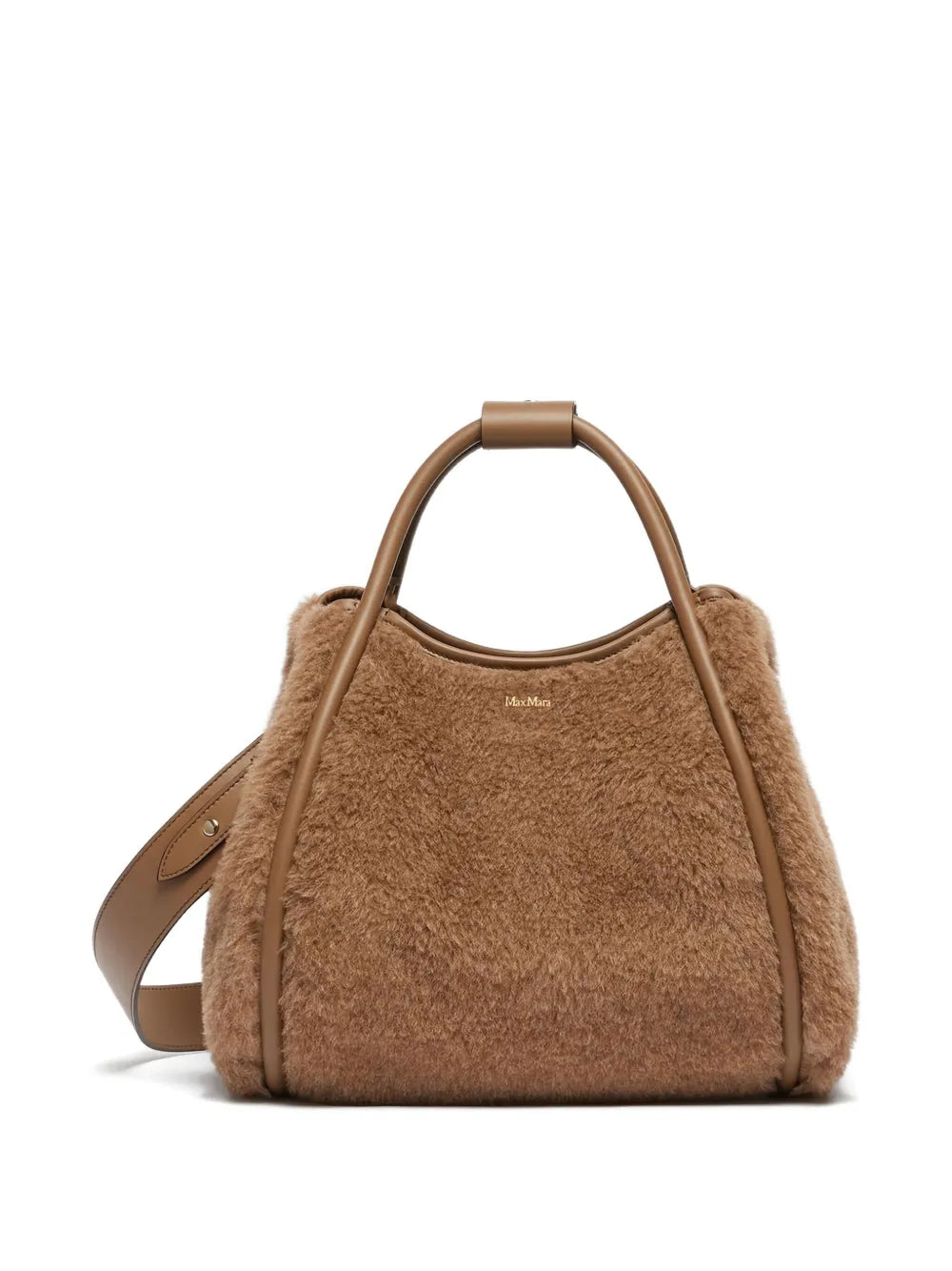 Max Marashearling leather-trimmed handbag