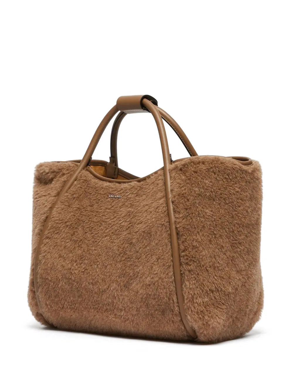 Max Marashearling leather-trimmed handbag