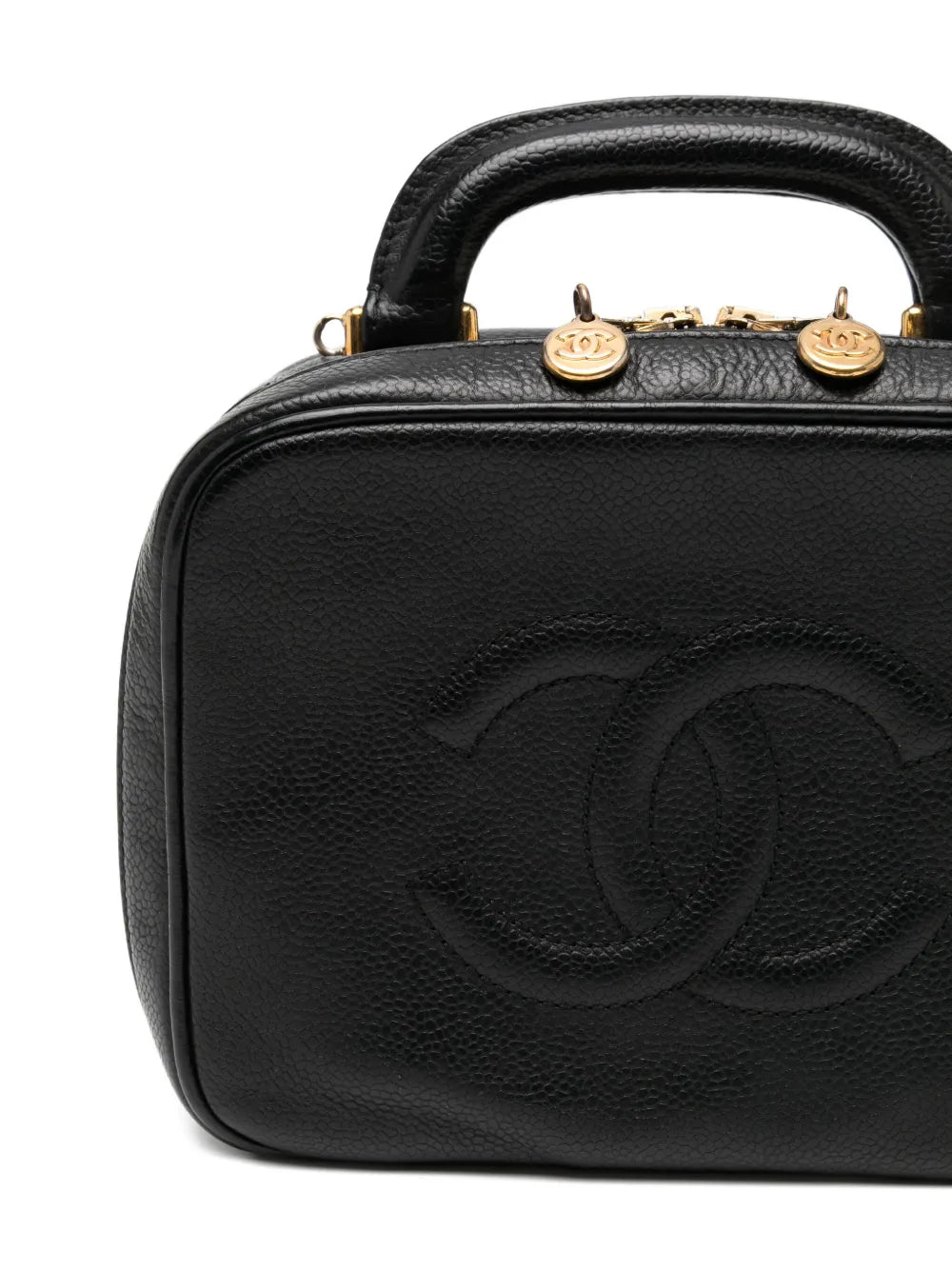 Pre-OwnedCHANEL Pre-OwnedBlack Caviar Lunch Box Vanity Timeless Logo Bag