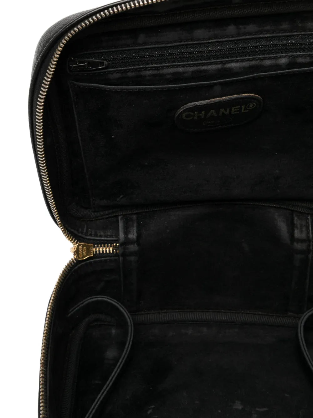 Pre-OwnedCHANEL Pre-OwnedBlack Caviar Lunch Box Vanity Timeless Logo Bag