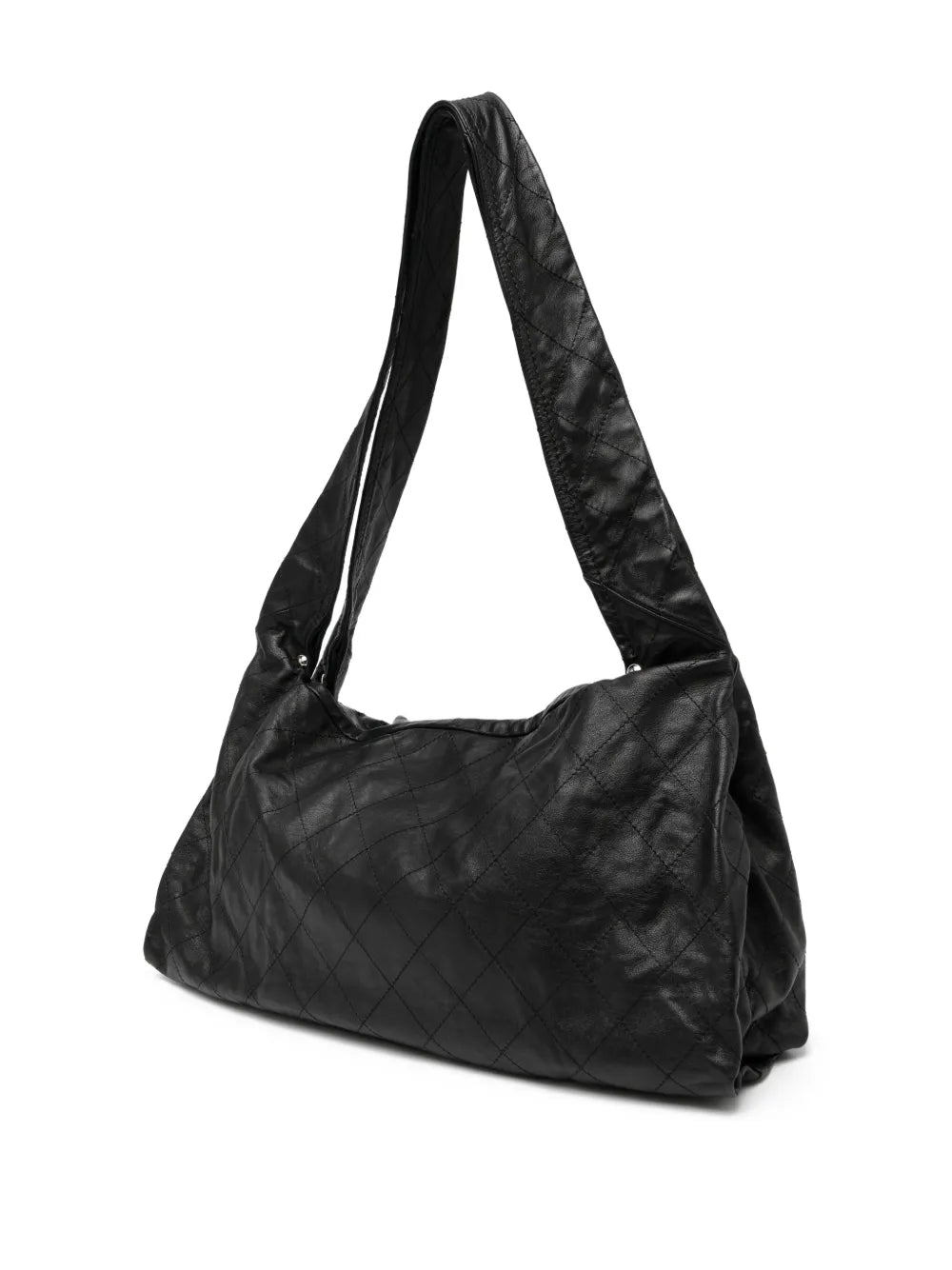 Pre-OwnedCHANEL Pre-OwnedLeather Oversize XL Patent and Leather Quilted Tote Shoulder Flap Bag
