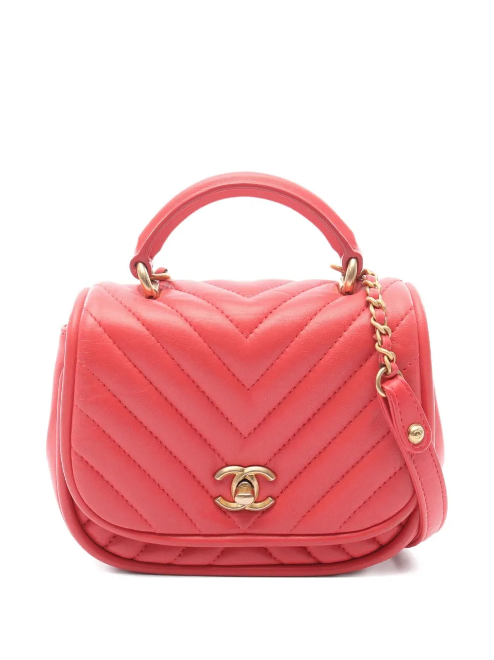 Pre-OwnedCHANEL Pre-Owned2017-2018 Chevron V-stitch two-way handbag