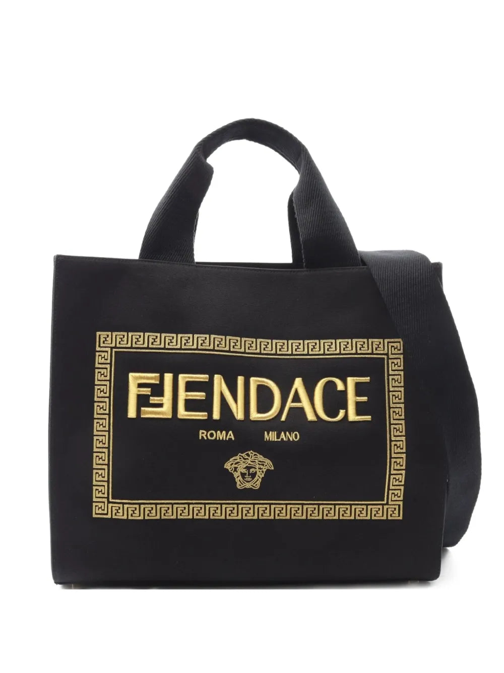 Pre-OwnedFendi Pre-Ownedx Versace 2010s Fendace La Medusa tote bag
