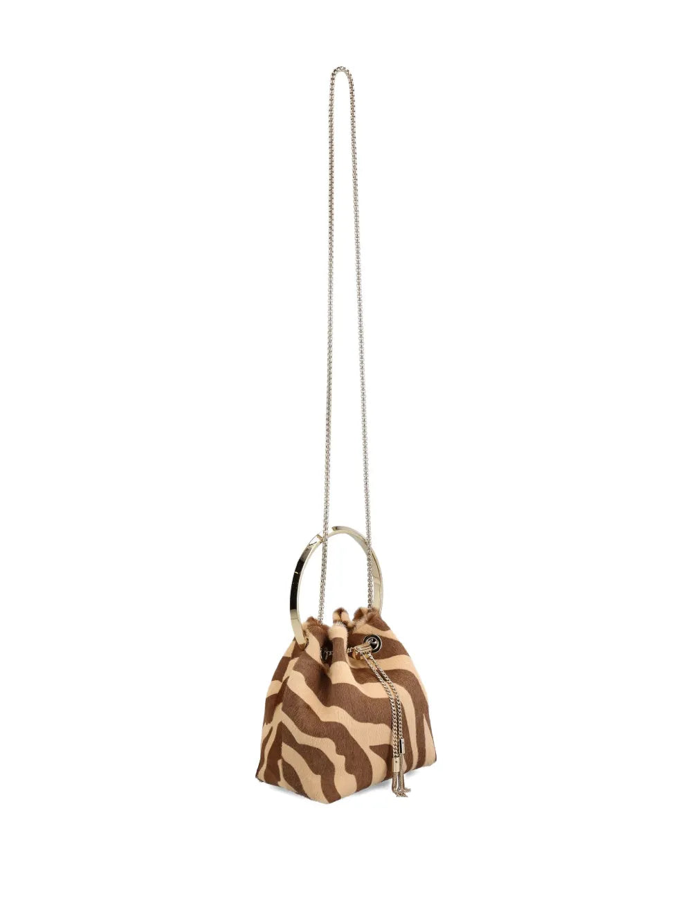 Jimmy ChooBon Bon zebra-print ring-handle bag