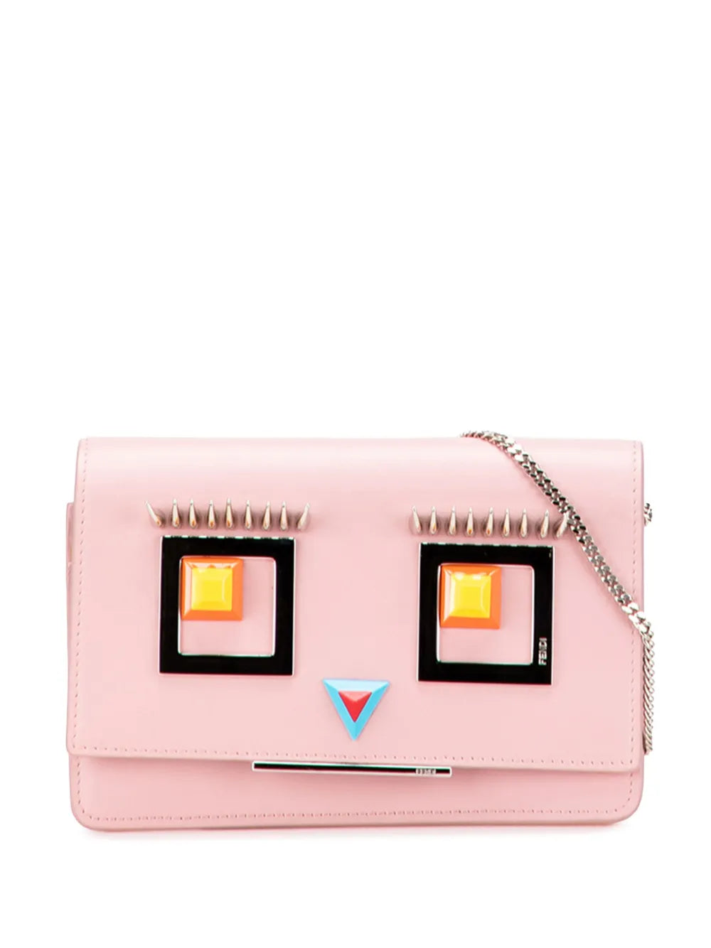 Pre-OwnedFendi Pre-Owned2010-2025 Leather Hypnoteyes Wallet on Chain crossbody bag