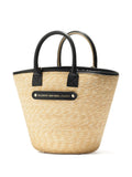 New SeasonMaison MichelBrittany straw leather-trimmed tote bag