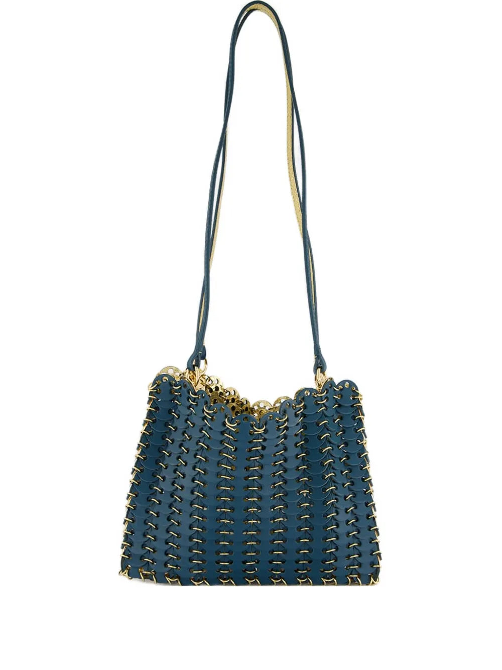 RabanneTeal 1969 Reversible leather shoulder bag