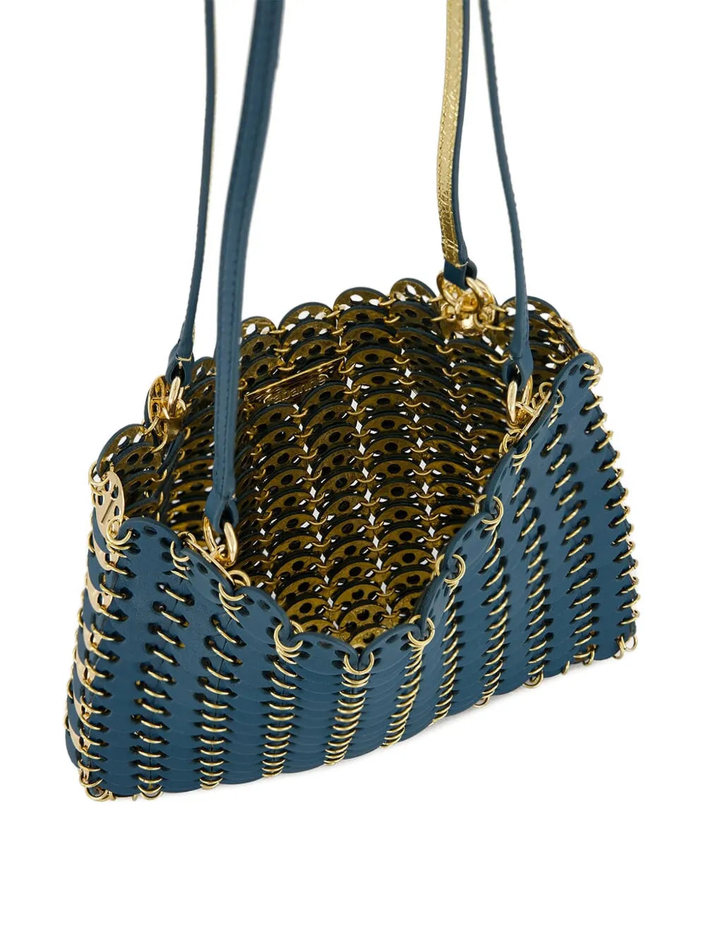 RabanneTeal 1969 Reversible leather shoulder bag