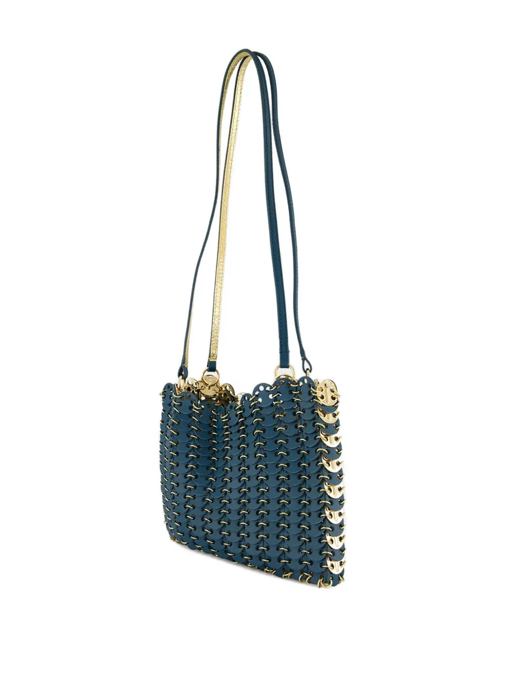 RabanneTeal 1969 Reversible leather shoulder bag